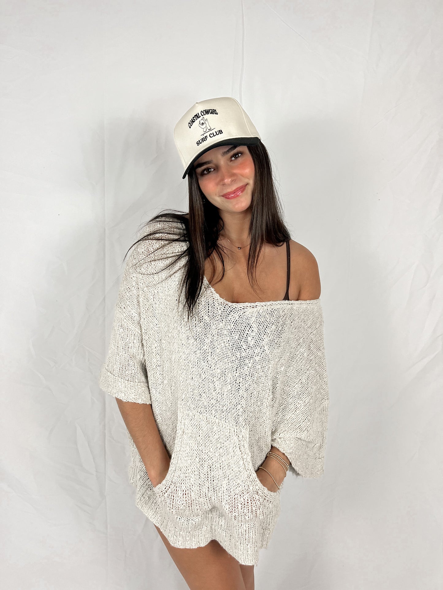 the COASTAL COWGIRL SURF CLUB hat